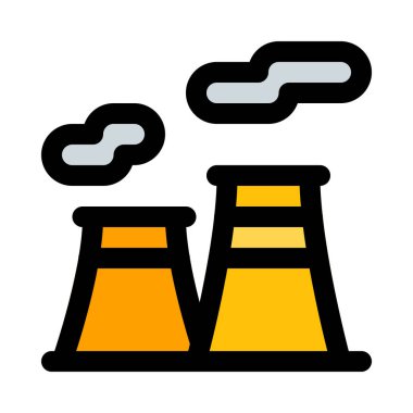 Soğutma kuleleri, vektör simgesi tasarım nükleer