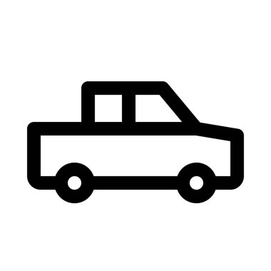 Pick-up kamyon kutsal kişilerin resmi, vektör çizim