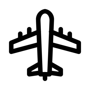 düzlem simgesi, vektör illüstrasyonu