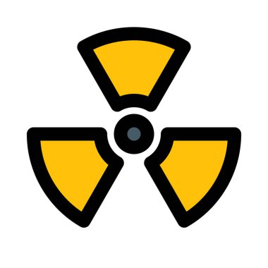 Radyoaktif radyasyon sembolü, vektör simgesi tasarım
