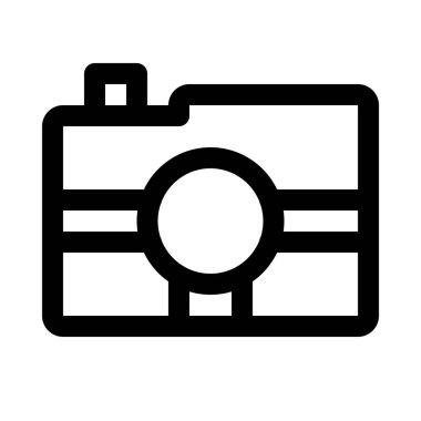 Retro manuel kamera, vektör simgesi tasarım