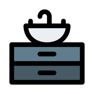 Lüks lavabo dolabı, vektör simgesi tasarım ile