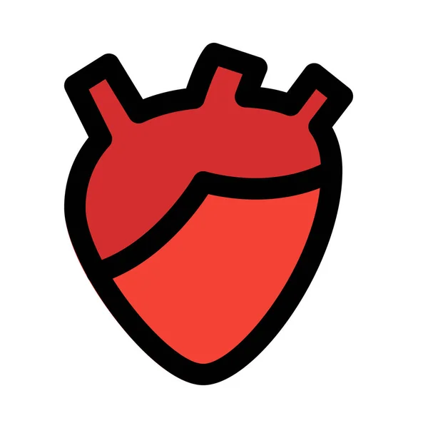 Human Heart Anatomy Medical Vector Icon — Stock Vector