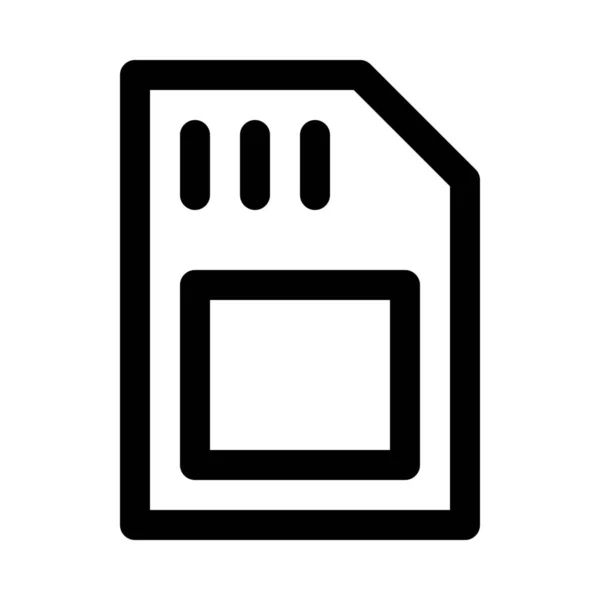 Tarjeta Memoria Microchip Diseño Icono Vector — Vector de stock