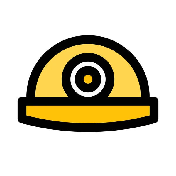 Bergbau Schutzhelm Vektor Icon Design — Stockvektor