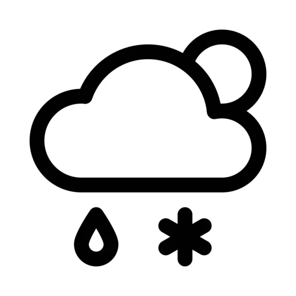 Vector Illustration Weather Line Icon — Stock Vector