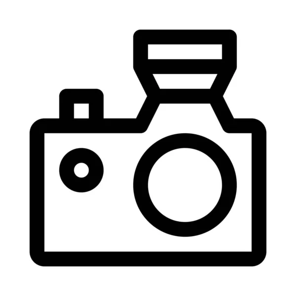 Single Lens Reflex Camera Vector Icon Design — Stock Vector