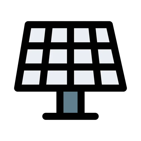 Painel Solar Fotovoltaico Design Ícone Vetorial —  Vetores de Stock
