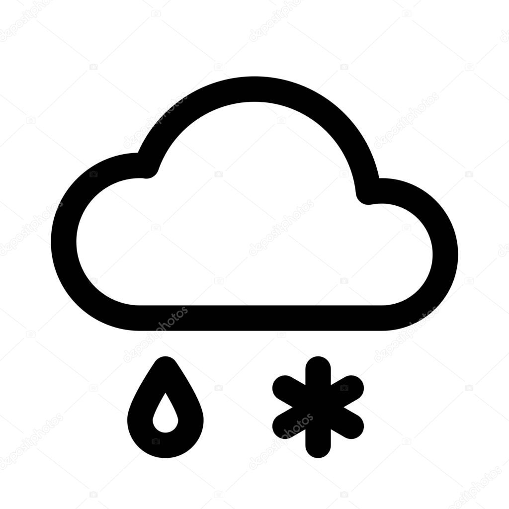 Vector illustration of weather line icon 