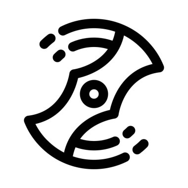 İplik topluca oyuncak, siyah ve beyaz vektör simgesi