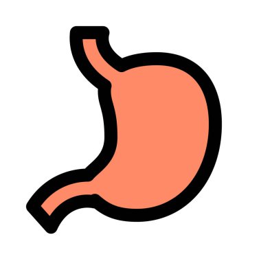 Mide, sindirim sistemi, vektör simgesi tasarım