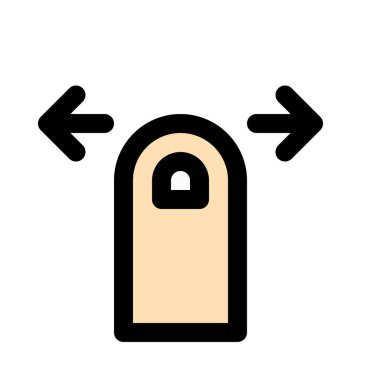 Doğru ya da sol, renkli vektör simge çalmak