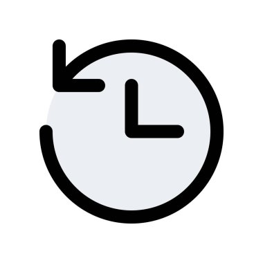 Zaman web simge veya simgesi, renkli vektör çizim