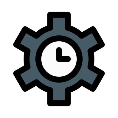 Zaman web simge veya simgesi, renkli vektör çizim