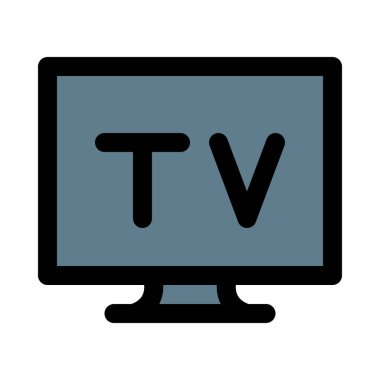 Düz ekran televizyon, vektör simgesi tasarım