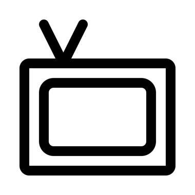 Televizyonda izole arka plan, vektör simgesi tasarım