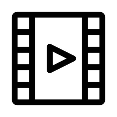 video klibin izole arka plan, vektör simgesi tasarım üzerine