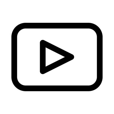 izole arka plan, vektör simgesi tasarım video oynat düğmesini