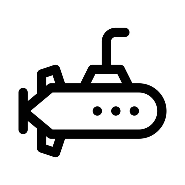 Ícone Submarino Ilustração Vetorial — Vetor de Stock