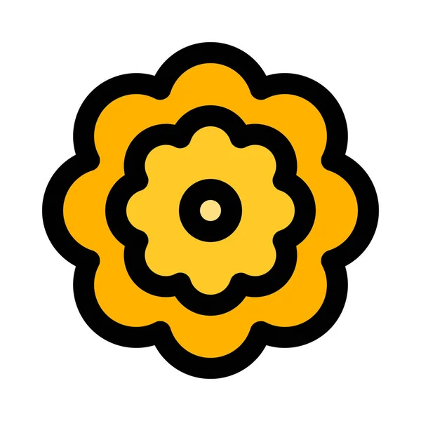 Girasol Aislado Blanco Icono Vector Colores — Vector de stock