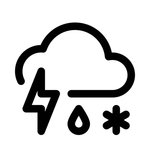 Vektor Illustration Der Wetterlinie Symbol — Stockvektor