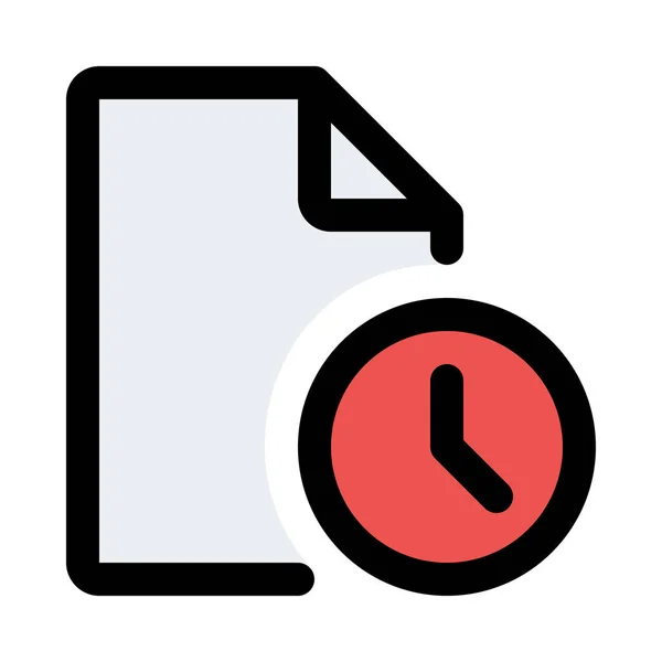 Tiempo Símbolo Web Icono Ilustración Vectores Colores — Vector de stock