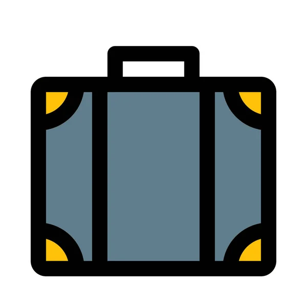 Reisekoffer Mit Griff Vektor Symbol Design — Stockvektor