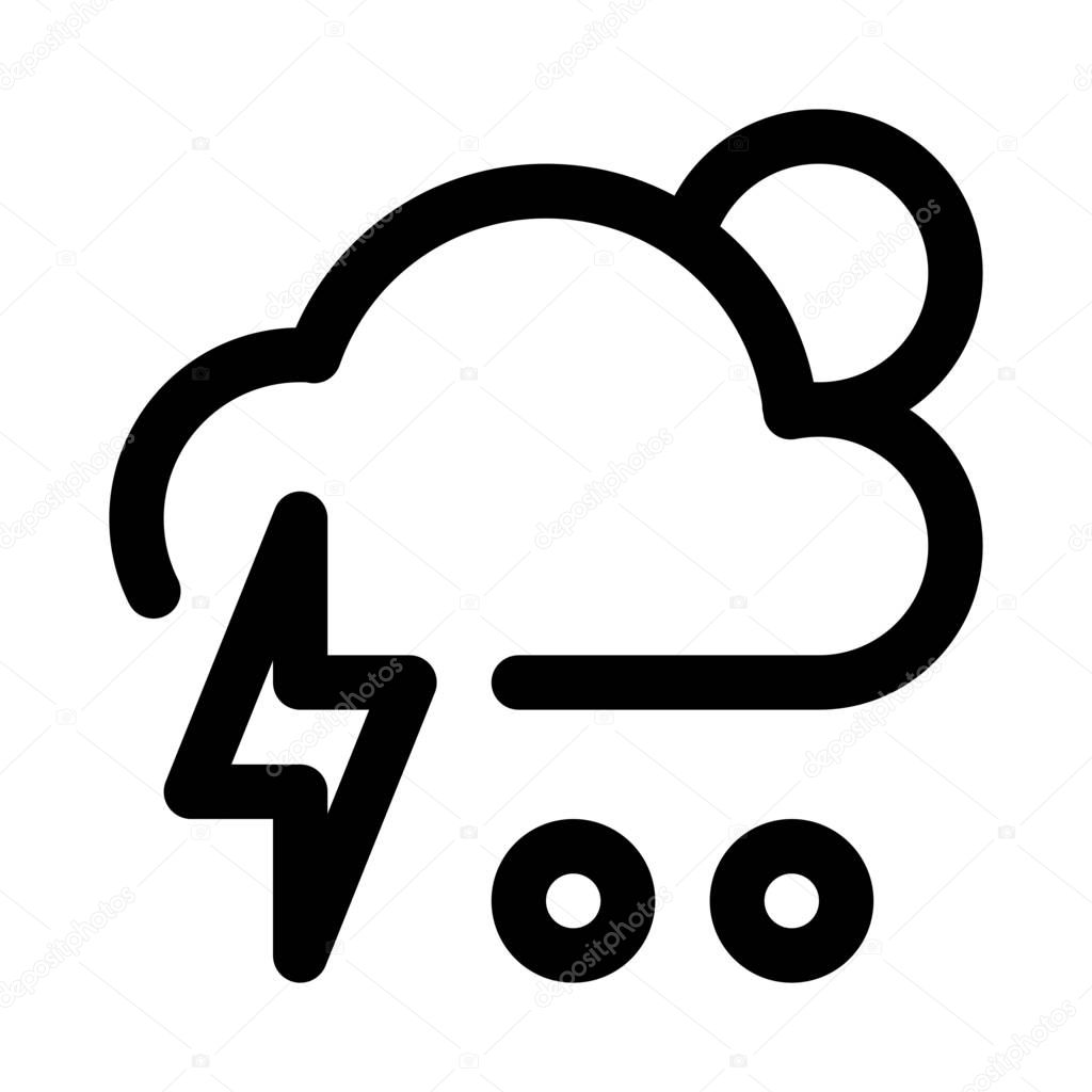 Vector illustration of weather line icon 