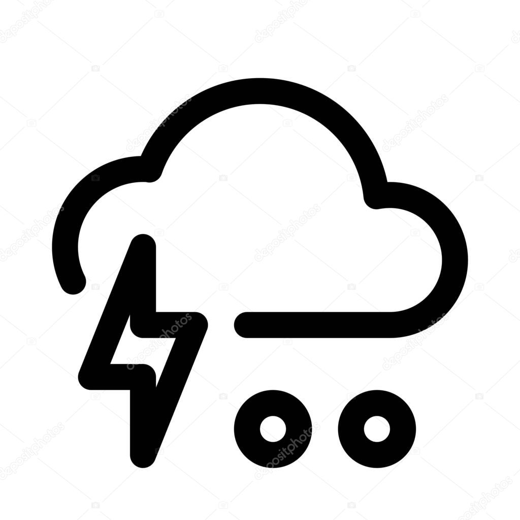 Vector illustration of weather line icon 