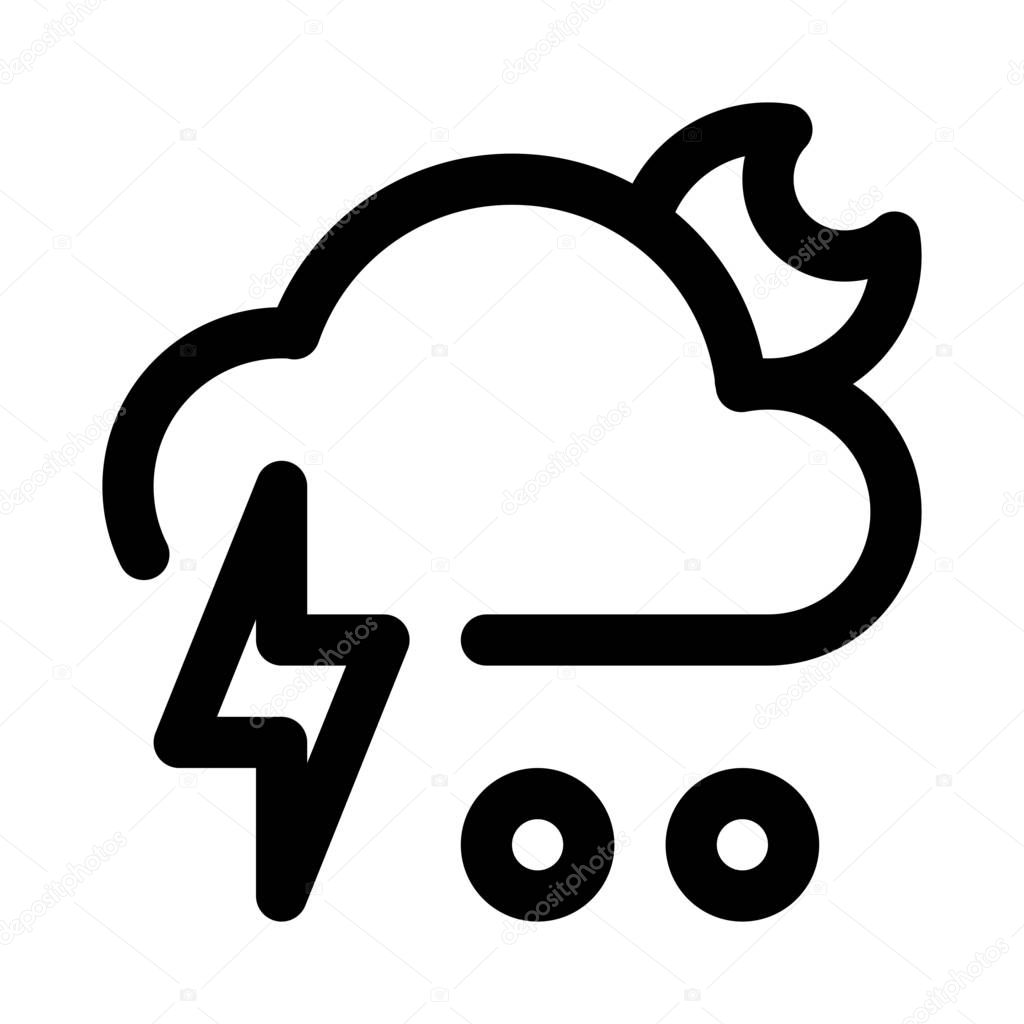 Vector illustration of weather line icon 
