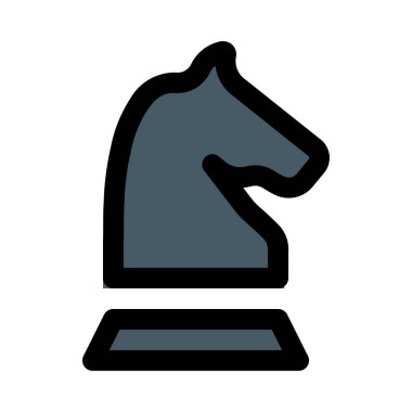 Şövalye satranç taşını, renkli vektör çizim