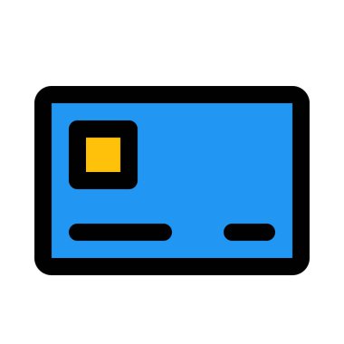 Kredi kartı işlemi, renkli vektör çizim