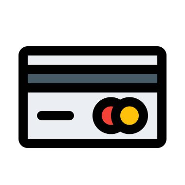 Banka kartı geri, renkli vektör çizim