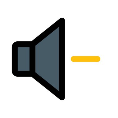 Hoparlörün ses düzeyini, renkli vektör çizim azaltmak