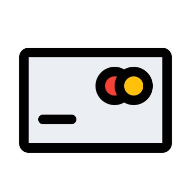 Bankamatik kartı açık, renkli vektör çizim