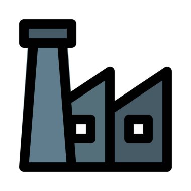 Satır üretim tesisimiz, renkli vektör çizim