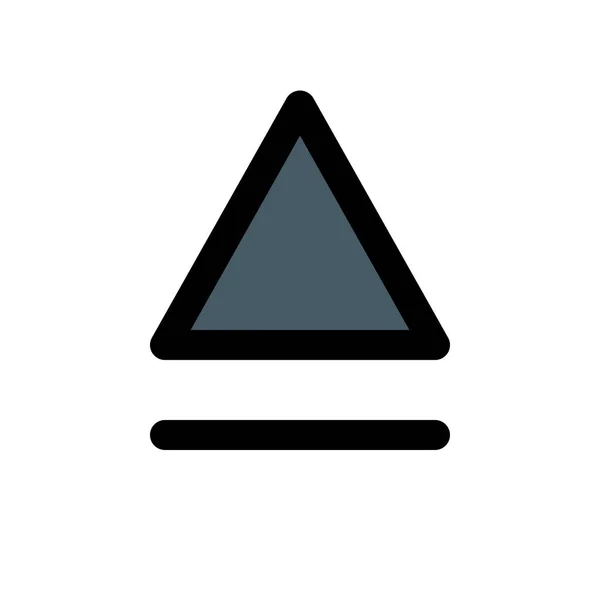 Ejetar Símbolo Botão Ilustração Vetorial Colorida — Vetor de Stock