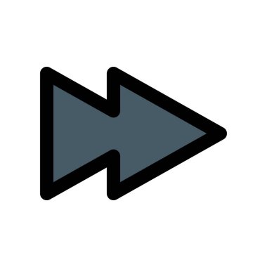 Hızlı ileri yönde, renkli vektör çizim