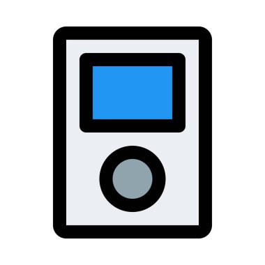 Dijital müzik çalar, renkli vektör çizim