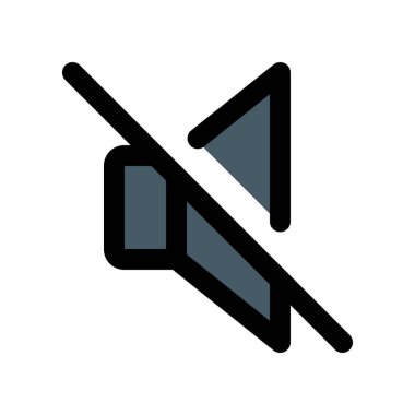 Cilt sessiz sembolü, renkli vektör çizim