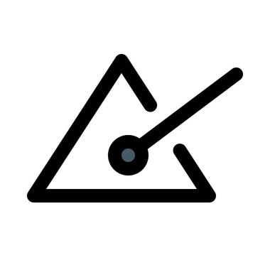 Üçgen müzik enstrümanı, renkli vektör çizim