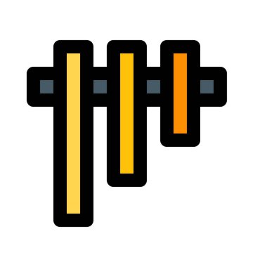 Klasik ksilofon enstrüman, renkli vektör çizim