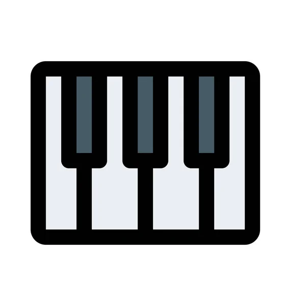 Clés Piano Musicales Illustration Vectorielle Colorée — Image vectorielle