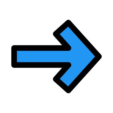 Sağ ok yönünü, renkli vektör çizim