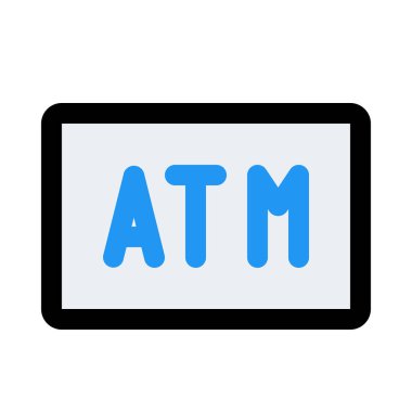 ATM kartı işlemi, renkli vektör çizim