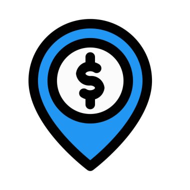 ATM konum işaretçisini, renkli vektör çizim