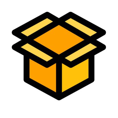 parsel kutusunu açmak, vektör simgesi tasarım