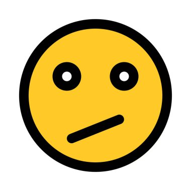 Şaşkın yüz emoji, renkli vektör çizim