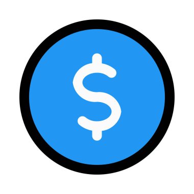 Yatırım dolar para birimi, renkli vektör çizim