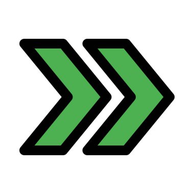 Çift chevron okları, renkli vektör çizim